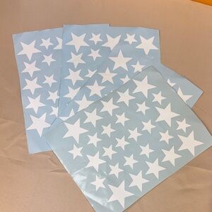 Wall Decals White Stars multi sized 4 Pattern Sheets in the bundle all new